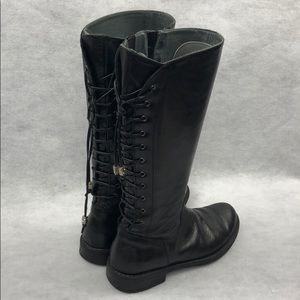 Berdini travel team leather lace up black boots